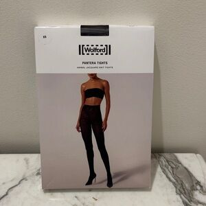Wolford Black Animal Knit luxury Tights XS